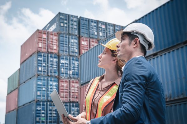 Container Shipping Logistics Engineering Of Import/export Transportation Industry