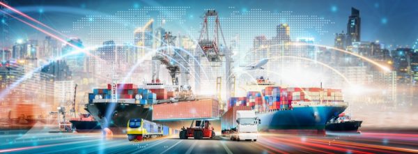 Global Business Network Distribution And Technology Concept