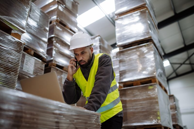Warehouseman Checking Delivery